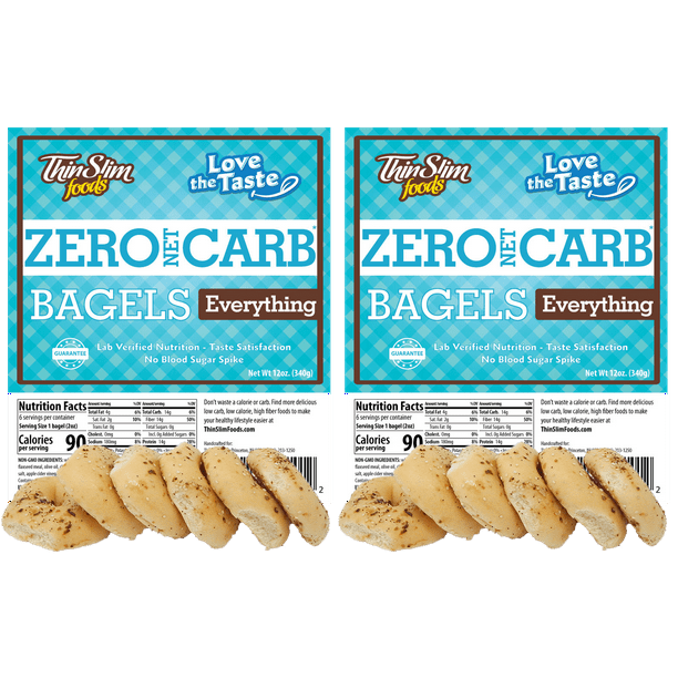 ThinSlim Foods Love-the-Taste Low Carb Bagels Everything ...