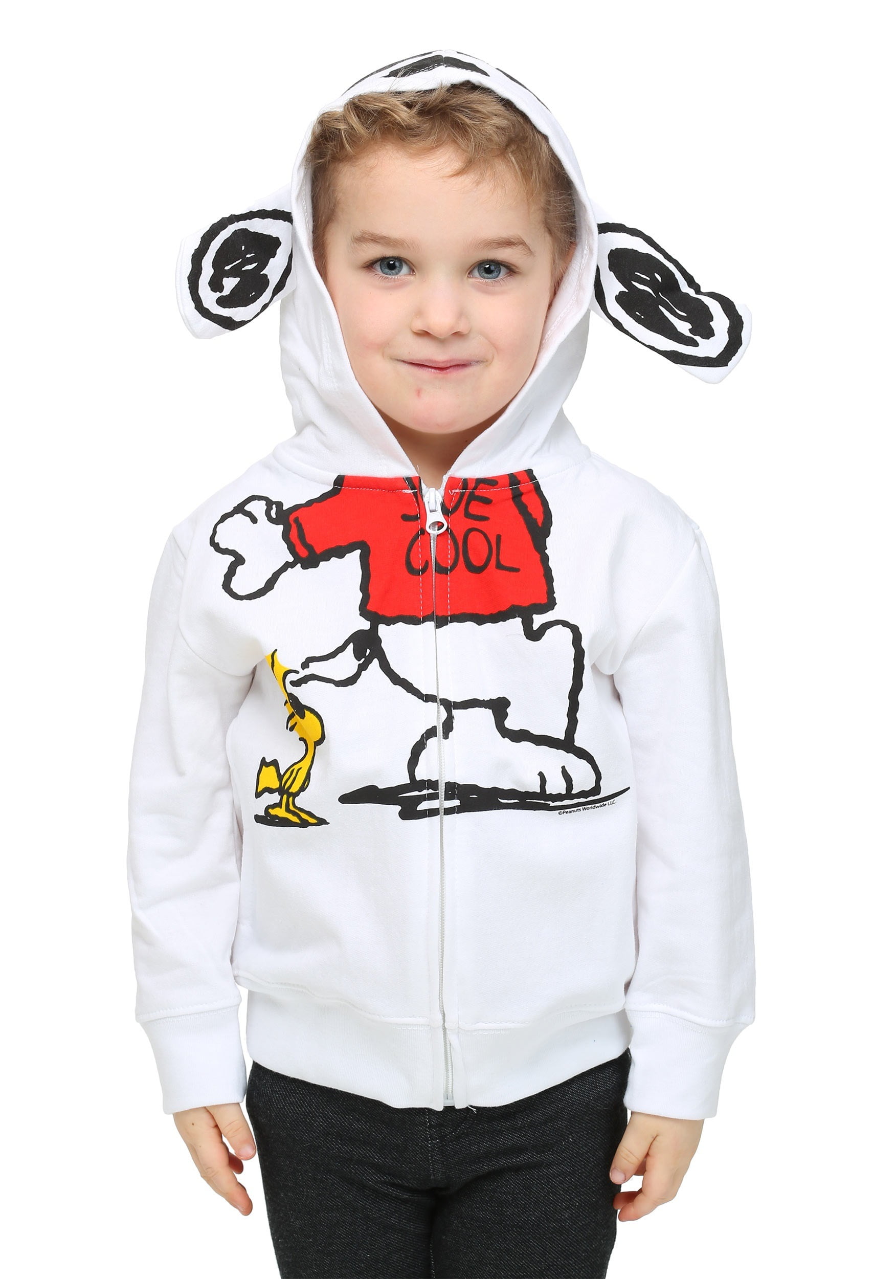 Toddler Boys Peanuts Joe Cool Costume Zip Up Hoodie Walmart