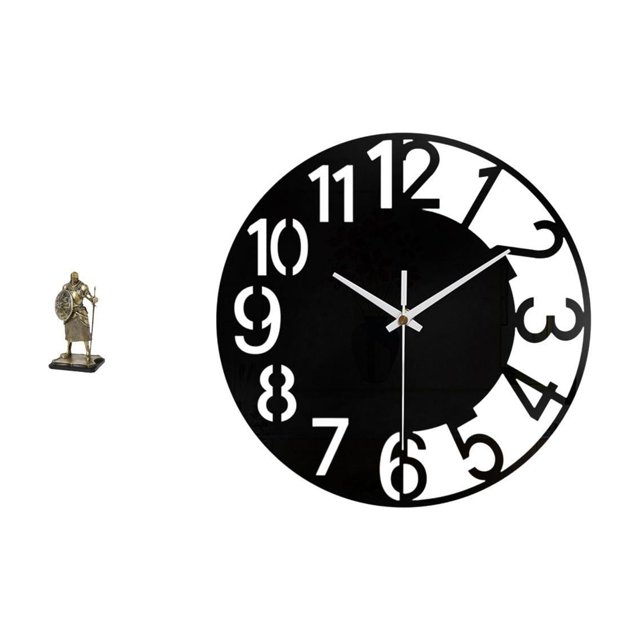 Figura Escultórica De Caballero Europeo Con Reloj De Pared Acrílico Silencioso. Adorno Creativo Para Escritorio, Ideal Para La Entrada, Sala De Estar, Hotel, Oficina Y Decoración Del Hogar.