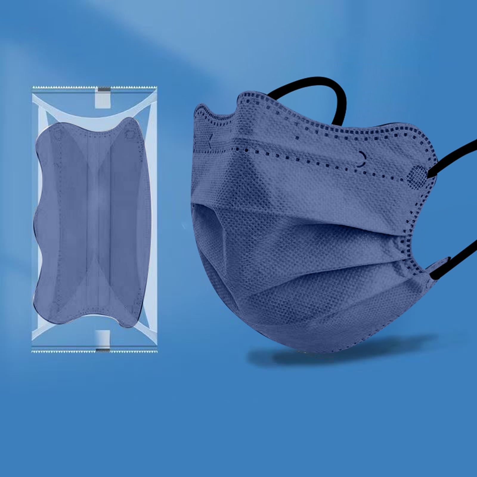 Disposable Face Masks, 3D Breathable Protective Masks with Elastic Ear Loops, 10 Pack Non-Woven Face Coverings for Daily Use, Workplace and Outdoor Activities