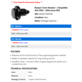 thumbnail image 2 of Bumper Cover Retainer - Compatible with 2002 - 2006 Acura RSX 2003 2004 2005, 2 of 2