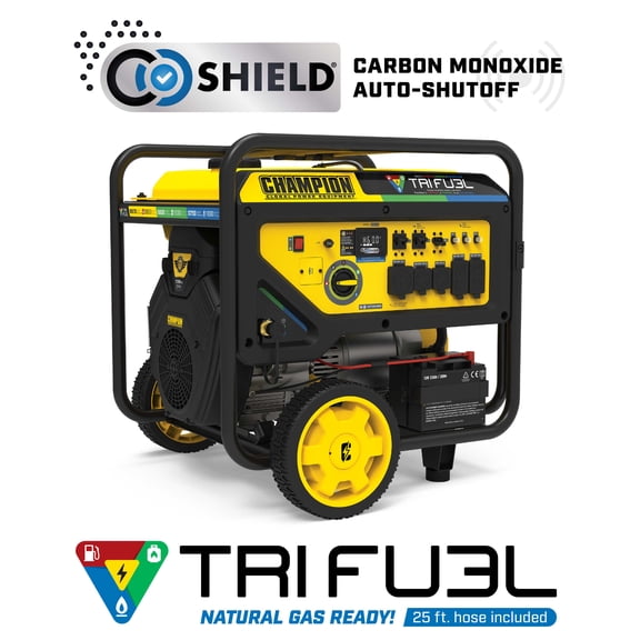 Champion Power Equipment 16,875 / 13,500-Watt Electric Start Tri Fuel Home Backup Portable Generator with CO Shield