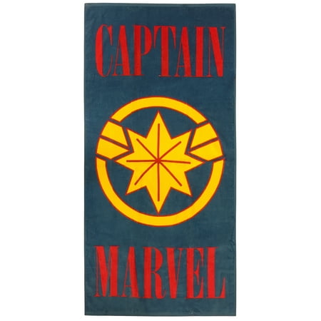 Marvel Comics Captain Marvel Beach Towel
