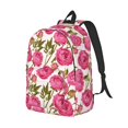 thumbnail image 2 of Balery Rose Flowers Vintage Canvas Backpack for Men and Women - Large Capacity, Durable Travel Laptop Bag for School, Work, Hiking, and Outdoor Activities, 2 of 7