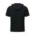 thumbnail image 6 of Hooded T Shirts for Men Summer Solid Casual Crew Neck Short Sleeve Mens T-Shirts Sports Top, 6 of 6