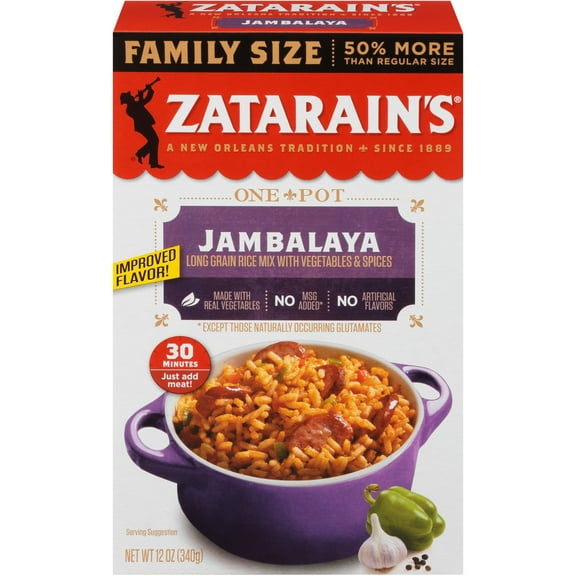 ( 2 Pack )Zatarain's Family Size Jambalaya Rice Dinner Mix 12 Oz