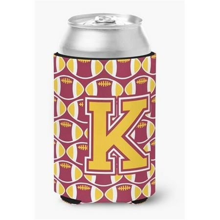 

Letter K Football Maroon & Gold Can or Bottle Hugger