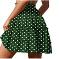 thumbnail image 4 of Lime Green Ladies Spandex Beach Casual Skirts for Women Loose Fit Hawaiian Pleated Tie Knot Polka Dot Tropical Mini Little 2025 Clothes Y2K XXL, 4 of 6
