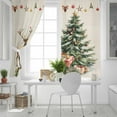 thumbnail image 5 of Fsddascl Christmas Blackout Curtains for Bedroom/Living Room, Thermal Insulated Kitchen Curtains, Xmas Tree Winter Deer Pine Fruits Beige Grommet Darkening Window Treatment Drapes 42"x63"x2, 5 of 6
