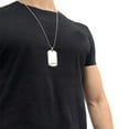 thumbnail image 4 of Collar con placa de identificación Bling Bling collar militar Acero de titanio, 4 of 10