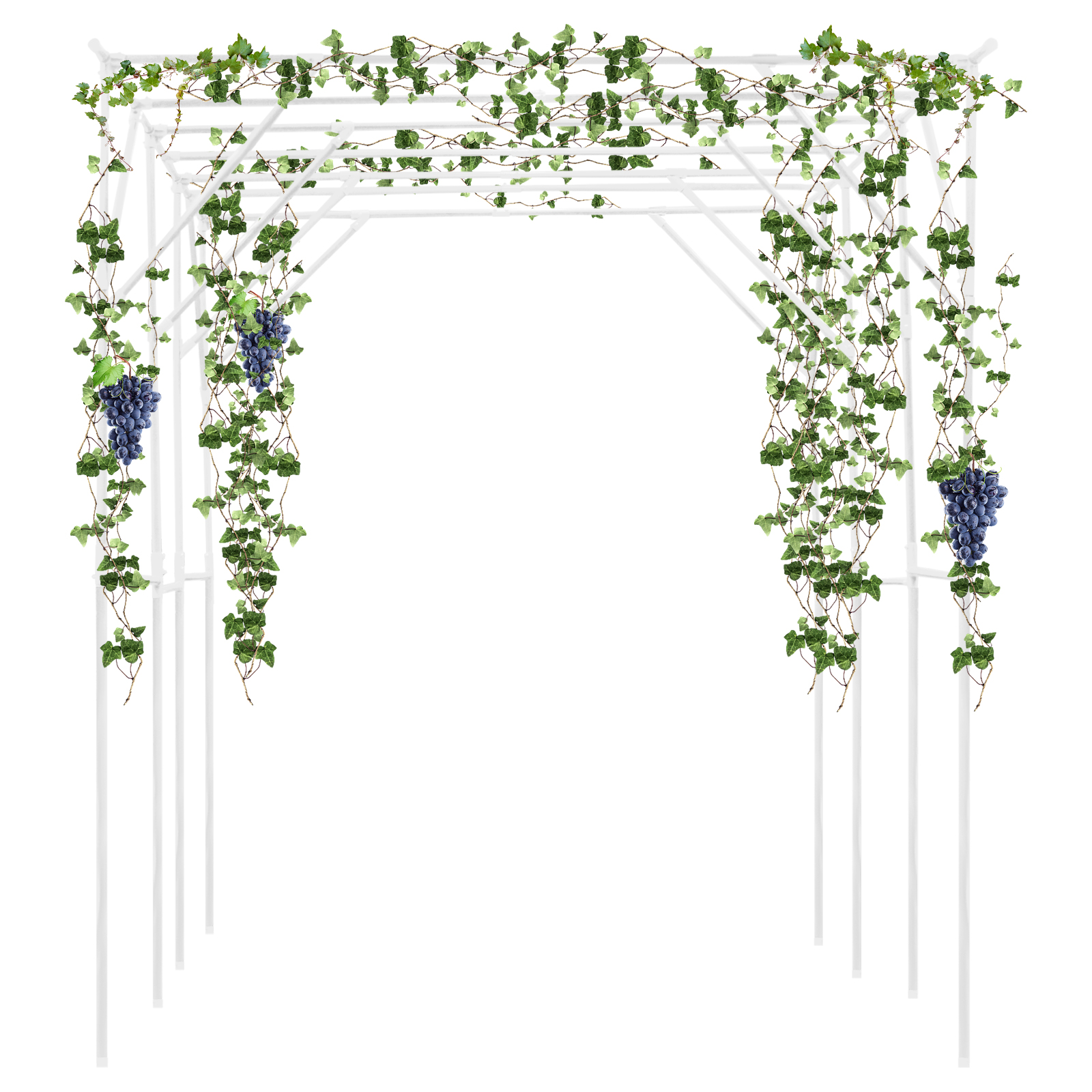 Grape Vine Trellis, Garden Trellis for Climbing Plants, Plant Support Rack Trellises 300*200*230cm White