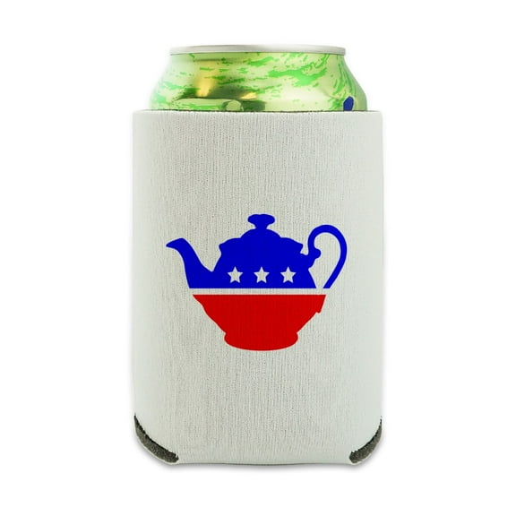 Tea Party Movement Political Can Cooler - Drink Sleeve Hugger Collapsible Insulator - Beverage Insulated Holder