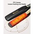 thumbnail image 3 of KIPOZI Professional Salon Tools Travel Size Digital Display 1.75" Titanium Flat Iron Hair Straightener, Black, 3 of 6