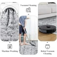 thumbnail image 3 of 6x9 Large Washable Area Rug, Non-Slip Soft Distressed Living Room Rug with Rubber Backing, Low Pile Faux Wool Vintage Thin Rug Floor Carpet for Dinning Room, Bedroom, Black/Grey, 3 of 6