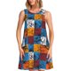 thumbnail image 1 of Easygdp colorful plaid Dinosaur para Vestido Transpirable de Mujer, Vestido Suelto de Manga Corta con Pliegues y Bolsillos para el Verano, 1 of 7