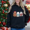 thumbnail image 2 of Sudadera con capucha clásica con estampado navideño de We Bare Bears para mujer, suéter informal holgado de felpa para otoño e invierno, 2 of 4