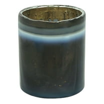 Aspen Creative 16001-1 Grey Glass Votive Candle Holder 2-3/4" Diameter x 3" Height, 1 Pack