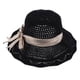 thumbnail image 1 of Sombrero De Plegable Tejido Bowknot Transpirable Para Playa Deporte Al Aire Libre Negro Soledad Sombrero de sol plegable para mujer, 1 of 9