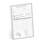 Chic 2-Part Carbonless Invoice Form Pad / 50 Sheets Per Pad / 5.5" x 8.5" Carbon Copy Purchase Sales Receipt Book