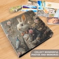 thumbnail image 5 of Leather Cover Photo Album 80 Pockets 4x6 Photos Bookshelf Picture Album Gentleman Bunny with Bird, 5 of 9