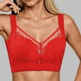 thumbnail image 2 of Gtoiithly Women No Underwire Bra Thickened Bras Sagging Upper Support Comforable Everyday Bra Red 80AB, 2 of 4