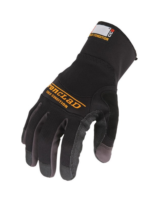 Ironclad CCG204L Large Black Synthetic Leather Cold Weather Gloves