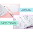 thumbnail image 3 of shiyou-BAZIC 3 Ring Binder 1" Economy View Binders Pastel Pink Color, Hold 175 Sheets, 1-Count, 3 of 4
