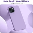 thumbnail image 2 of Compatible with iPhone 15 Plus Case, Silicone Shockproof Slim Thin Phone Case for iPhone 15 Plus (6.7 inch), (Light Purple), 2 of 12