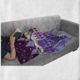 thumbnail image 6 of Winter Soft Flannel Fleece Blanket, Abstract Colored Dreamy Historic Houses Under Snow Christmas Eve Art Print, Cozy Plush for Indoor and Outdoor Use, 50" x 70", Plum Lavender Cream, by Ambesonne, 6 of 6