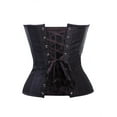 thumbnail image 2 of Chicastic Black Satin Sexy Strong Boned Corset Lace Up Bustier Top - XX-Large, 2 of 3