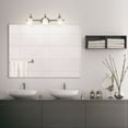 thumbnail image 3 of Globe Electric 23" Contemporary 3-Light LED Satin Nickel Vanity Light with Alabaster Glass Shades, 3 of 9