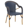 thumbnail image 5 of Safavieh SAFAVIEH PAT Collection Contemporary Aluminium and Wicker Armchair, Navy (Set of 2), 5 of 5
