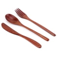 thumbnail image 3 of Wooden Cutlery Set, Wooden Spoon Fork Knife Reusable Portable Tableware  For Household, 3 of 8