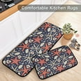 thumbnail image 5 of SKYSONIC 2PCS Red Starfishes Summer Kitchen Rug and Mat Shells Coral Watercolor Floor Runner Rug Anti Fatigue Non Slip Comfort Mat for Doormat Laundry Room Hallway 19.7"x27.6"+19.7"x47.2", 5 of 7