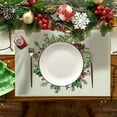 thumbnail image 5 of YIKA Christmas Decorative Placemats Heat-resistive Washable Table Placemats Linen Placemats Party Holiday Decorations Suitable For Kitchen Dining Holiday Parties Christmas Decoration A, 5 of 6