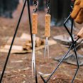 thumbnail image 2 of yeacher Fourchette Compacte en Hêtre - Brochette de Camping en Acier Inoxydable pour Grillades en Plein Air et Pique-Niques, Design en Forme de U, Version Courte, 2 of 6