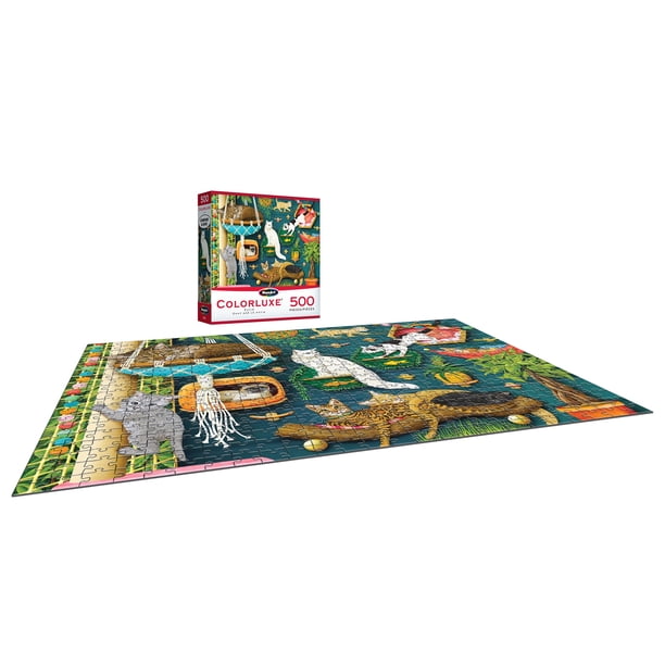 RoseArt Colorluxe 500-Piece Catio Adult Interlocking Puzzle