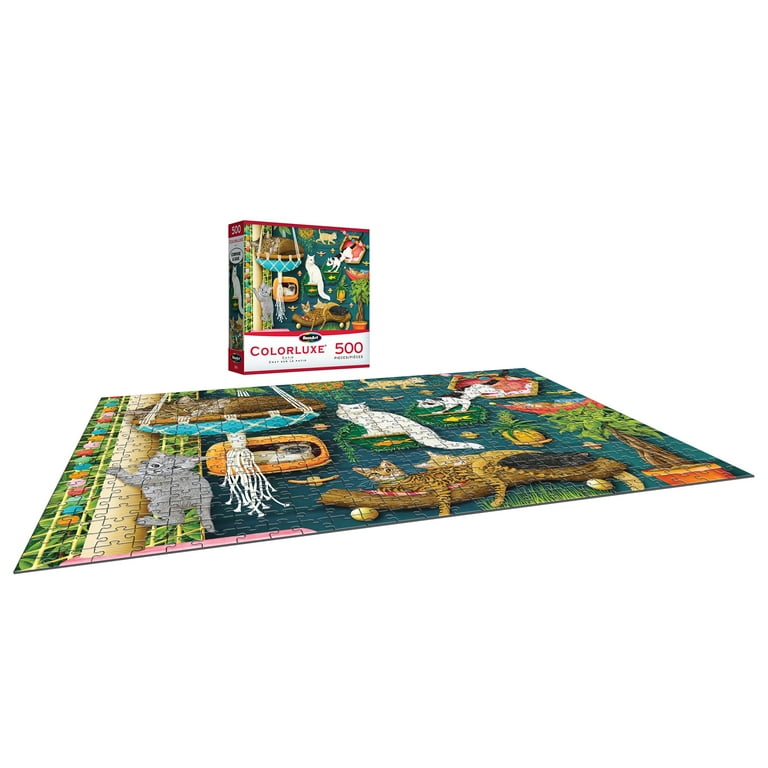RoseArt Colorluxe 500-Piece Catio Adult Interlocking Puzzle