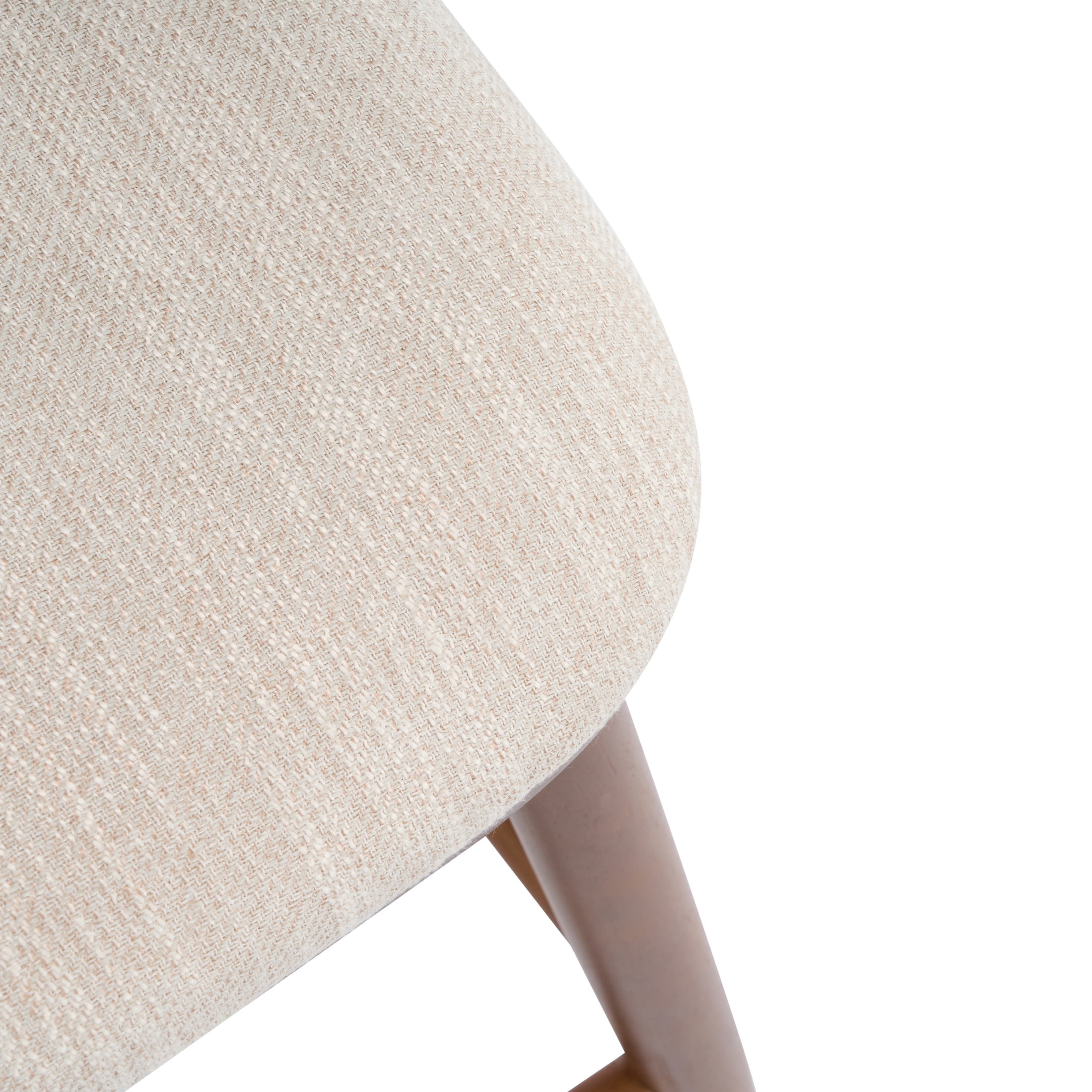Christopher Knight Home 29" Bar Stools, Walnut Wood Frame with Hourglass Backrest, Beige Cushion, Set of 4