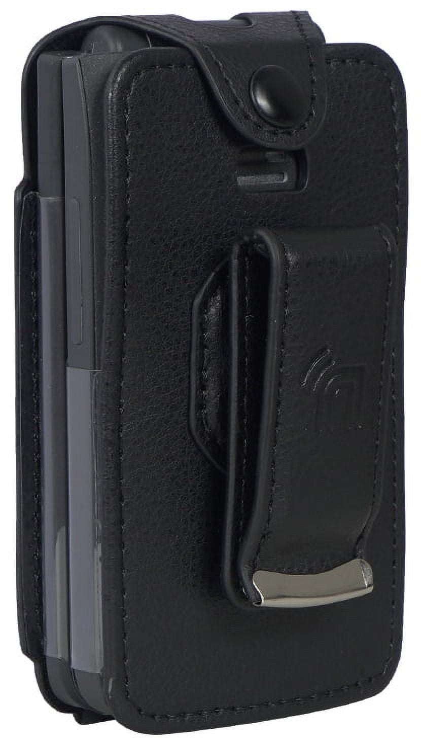Case for TCL Flip 3 Phone, Nakedcellphone [Black Vegan