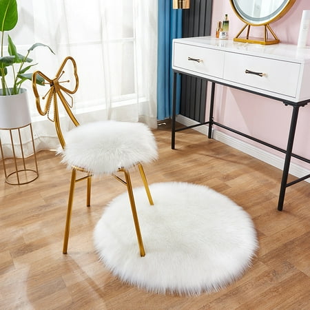 

Egebert Warm stool cushion Long plush round chair cushion Baby cushion White 12 inches 30 cm - White