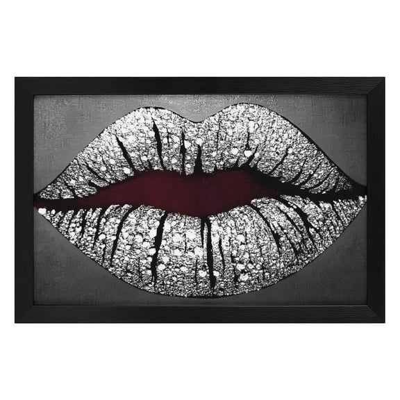 ZFLMY [Dazzling Diamond  Wall Art] Wall Art Framed Canvas Poster - [Black] Wood Frame Canvas Painting Wall Decor for Home Bedroom Living Room Decorations