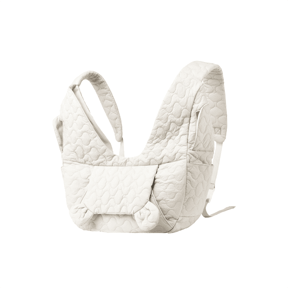 Pet Dog Front Carrier Quilted Foldable Lightweight, Ideal For Travel & Outdoor Adventures, White Dog Backpack For Pet Lovers