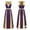 Purple, variant on Aislor Women Lyrical Dance Dress Sleeveless Metallic Patchwork Worship Dresses Liturgical Dancewear Burgundy L