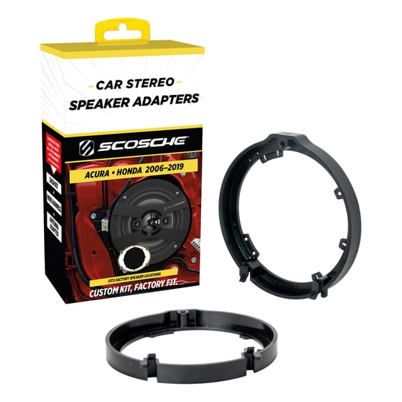 Scosche SAHC634 6.5-6.75” Speaker Adapters Compatible with Select 2006-2019 Acura and Honda Vehicles