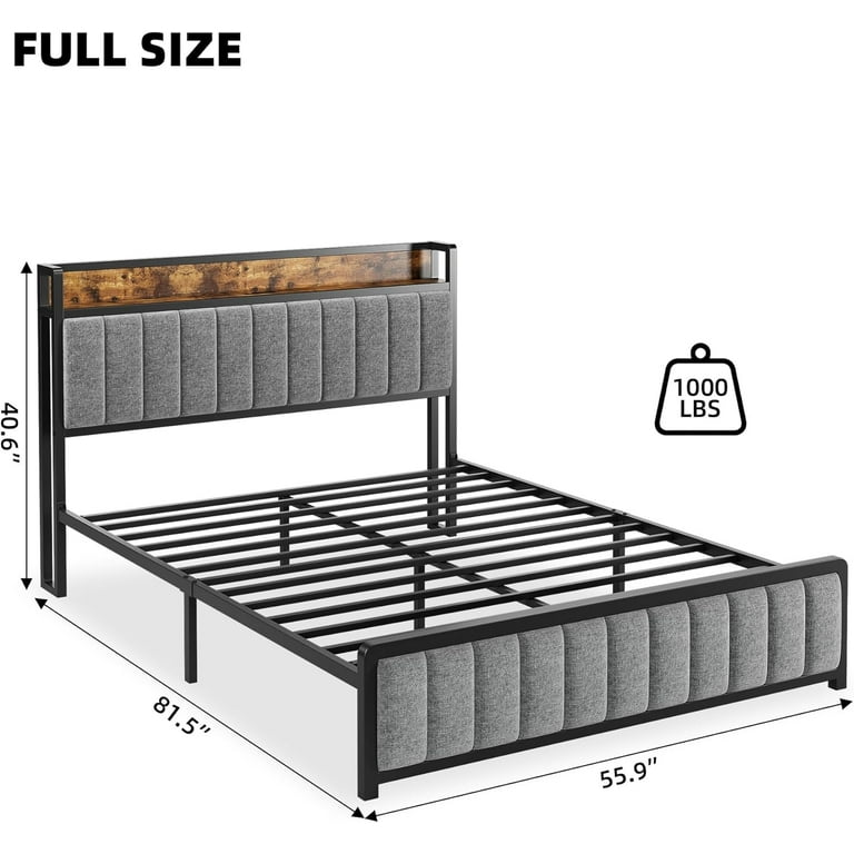 【wwwwwさま専用】 Whizmax New Upholstered Platform Bed Frame with Storage