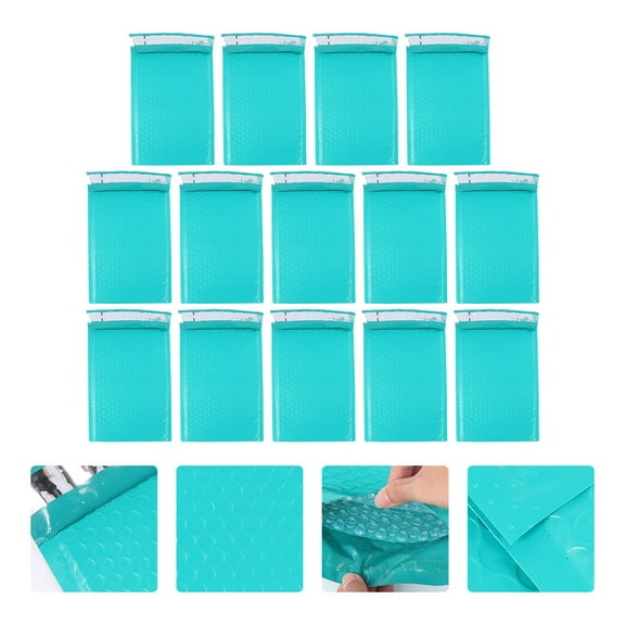 PBPBOX 25Pack Thickened Packaging Bubble Bag Green Plastic Self Adhesive Seal Transportation