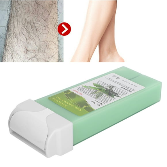 100g Depilatory Wax Roller Body Leg Chest Arm Bikini Armpit Hair Removal Roller Wax Depilatory Wax Roller Refill Portable Waxing Kit Home Waxing for Woman Man