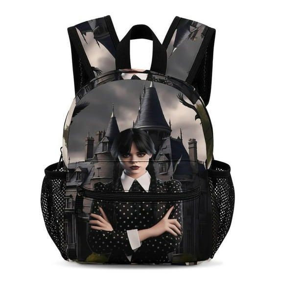 Wednes-day Backpack, Fashion Casual Travel Bag Back to School Supplies Multi-purpose Laptop Backpack School Backpack