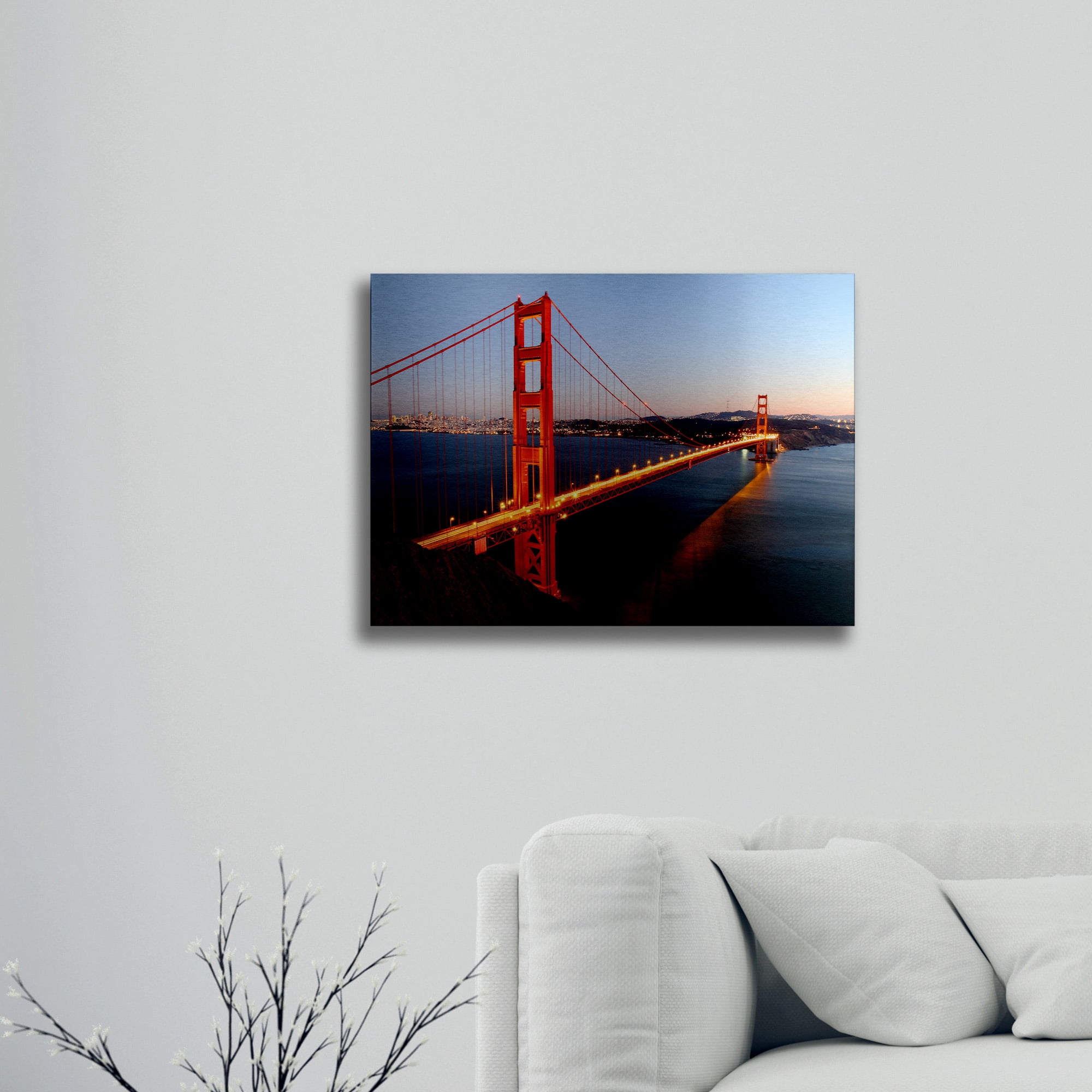 Trademark Fine Art 'Golden Gate SF' Brushed Aluminum Wall Art Art by Pierre Leclerc